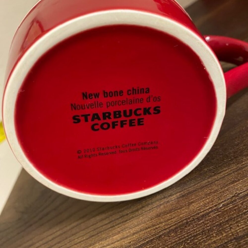 Starbucks 2010 Limited Edition Love/Hearts Red Ceramic Mug - Picture 6 of 7